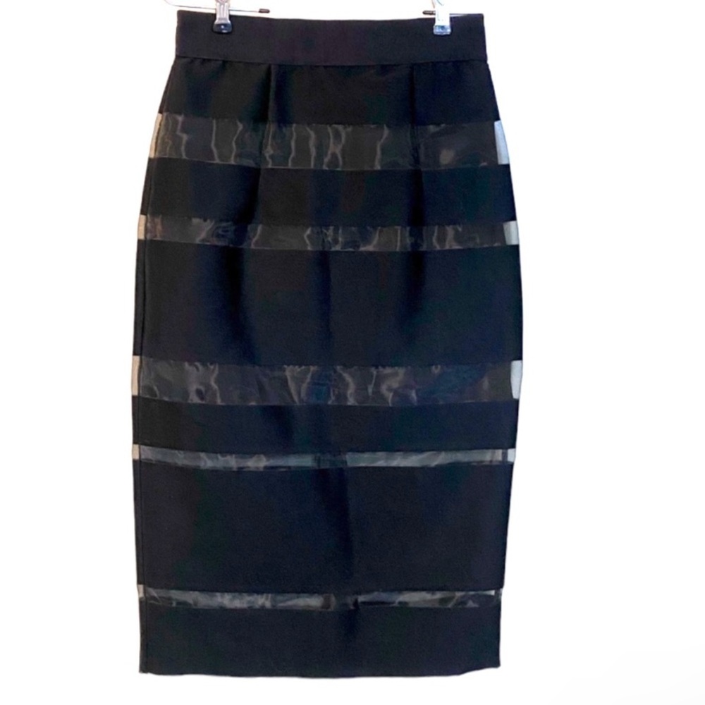 New $295 Authentic Gorgeous Milly designer black skirt sz 4 - Picture 5 of 6